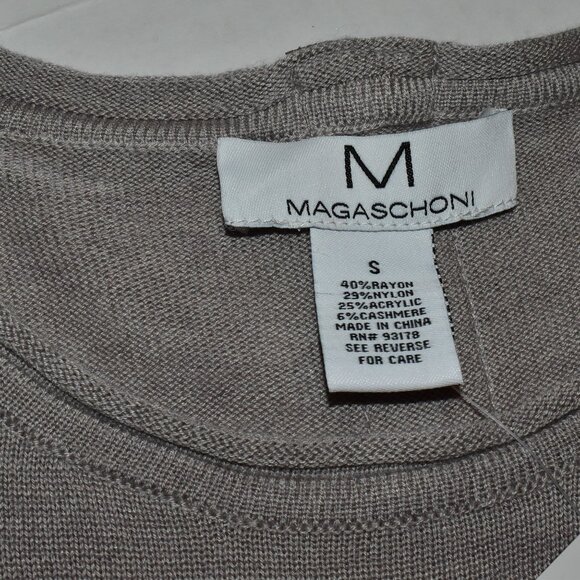 Magaschoni Long Sleeve Pullover Cashmere Blend Fall Sweater Top - Picture 3 of 11